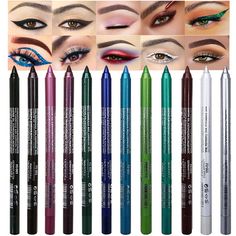 PRICES MAY VARY. ❤【12 Colors Colorful Eyeliner Set】12 different colors eyeliner pen including matte & glitter & metallic & pearl effects eyeliner, and super pigmented formula can be quickly colored. A variety of fashionable colors can meet your different makeup needs. ❤【Multifunctional Use】The Colorful Eyeliner Pencil can be not only for eye makeup, but also a lip liner for lip liner, or an eye shadow and eyebrow pencil. This 4-in-1 colored eyeliner set can give you a different sense of use. ❤【G Smudge Proof Eyeliner, Eye Makeup Tools, Eyeshadow Pencil, Long Lasting Eyeliner, Cat Eye Makeup, Sparkling Eyes, Glitter Eyeliner, Colored Eyeliner, Eyeliner Pencil