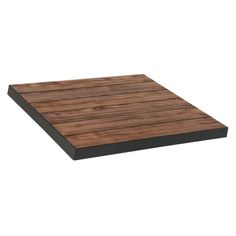 a square wooden table top on a white background