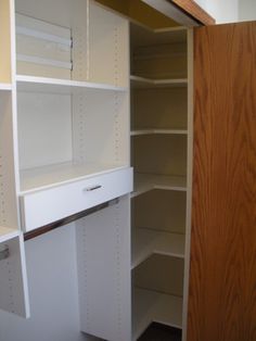 the closet is empty and ready to be put into use as a storage area for other items