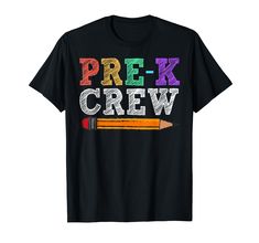 PRICES MAY VARY. Pre-K Crew Shirt, Team Pre-K, Hello Pre-K or Pre-K Squad Gift for Teacher, Student, Men, Women, Girl, Boy, Kids, First Day Of Preschool Days Of School, Last Day Of School, First Day Of School, Back To School, Graduation, School Events Pre-K Crew Shirt Funny Gift for Boys, Girls, Students, Teachers. Gift for Brother, Sister, Son or Daughter, Little Kids, Kinder, Child, Toddler, Pupil, Baby, Adults, Friends, Family. It is time to Party & Celebrate 1st Day Of School 2022 Lightweigh School Last Day, Back To School Funny, First Day Of Preschool, Back To School Gifts For Teachers, School Funny, Baby Groot, Novelty Clothing, T Shirt Image, Logo Sweatshirt