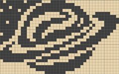 a cross stitch pattern in black and white