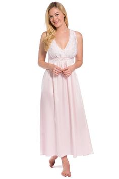 Long Silk Nightgown, Long Nightgown, Silk Nightgown, Lace Nightgown, Silk Bottoms, Nightgowns For Women, Good Housekeeping, Gathered Skirt, Nightgowns