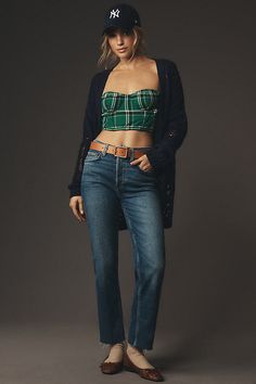 Denim, decoded: This fall, we’re digging denim in every corner of our closet – like the RE/DONE 70s Jeans, offering a high-rise and straight-leg. | 70s High-Rise Stove Pipe Straight-Leg Jeans by RE/DONE in Blue, Women's, Size: 30, Polyester/Cotton/Elastane at Anthropologie Fall Cropped Dark Wash Jeans, Cropped Dark Wash Jeans For Fall, Chic Rigid Denim Cropped Jeans For Fall, High Rise Cropped Jeans With Belt Loops For Fall, Fall High Rise Cropped Jeans, Fitted Rigid Denim Cropped Jeans For Fall, Trendy Cropped Jeans With Belt Loops For Fall, Fall Straight Flare Jeans With Belt Loops, Straight Flare Jeans With Belt Loops For Fall