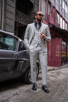 Suit Jacket & Vest Size: EU 48/US 38 Grey Slim Fit Suit, Terno Slim Fit, Vest And Pants, Pants Gift, Classic Gray, Suit Material, Shirt Tie, Jacket Vest, Slim Fit Suit