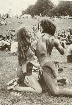 Hippie Commune, Hippie Rock, Vintage Foto's