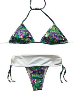 Lotus Symphony Bikini Set - SALE Benatti Beachwear Island Gyal, Padded Top, Silver Ornaments, Triangle Design, Draped Fabric, Lotus, Tops Designs, Outfit Ideas, Cute Outfits