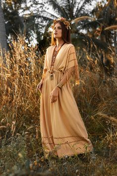 Pale Yellow Boho Dress • Plus Size Dress for Women • Kaftan Maxi Dress | AYA Sacred Wear Kaftan Dress Boho, Yellow Boho Dress, Boho Dress Plus Size, Red Sage, Plus Size Maternity Dresses, Native Dress, Bridesmaid Dresses Boho, Dress Weights, Kaftan Maxi Dress