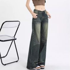 These Women's Retro Distressed Slim Jeans offer effortless style with eye-catching distressed details. Perfect for chic, casual looks, they offer a timeless, fashion-forward feel to any look with a comfortable, slim fit that hugs your curves. Upgrade your wardrobe with luxurious style and classic comfort. Features: -75% Cotton.25% Polyester -High-rise Waist -Solid Color -Straight Leg -Distressed -Straight Leg -Regural Fit -Vintage Style Mid-rise Distressed Flare Jeans For Summer, Trendy Non-stretch Distressed Flare Jeans, Trendy Faded Pants For Fall, Trendy Faded Pants With Frayed Hem, Trendy Washed Blue Pants For Fall, Trendy Washed Blue Fall Pants, Trendy Distressed Dark Wash Bottoms, Trendy Dark Wash Distressed Bottoms, Casual Distressed Bottoms For Fall