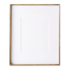 a white and gold frame with an empty square in the middle on a white background