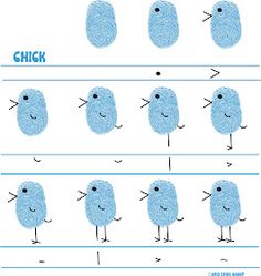 an image of fingerprints for children to learn how to draw