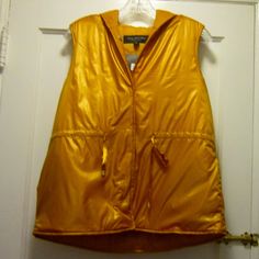 Cute Puffer Vest From Marc New York. Not Too Puffy. Drawstring Waist, Hood, Side Pockets. Shiny Honey Color With Snap Front. Quilted Inside. Polyester & Nylon, Machine Wash Cold. Feel Free To Ask Questions And To Make Bundles And Offers. Thanks For Looking! Puffer Vest Yellow, Cute Puffer Vest, Hooded Puffer Vest, White Puffer Vest, Tweed Vest, White Puffer, Honey Yellow, Honey Color, Quilted Puffer Vest