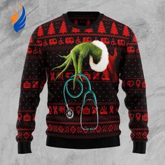 Introducing the perfect Ugly Christmas Sweater for nurses: the “How Grinch Stole Ugly Christmas Sweater”! Designed specifically for adults, this Grinch Ugly Sweater, Trending On Pinterest, Ugly Sweater Christmas, 3d Sweater, Christmas Ugly Sweater, Cute Scarfs, Nurse Christmas, Ugly Christmas Sweater Party, Ugly Sweater Party