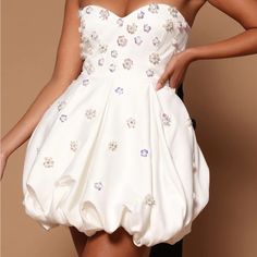 Beautiful Embellished White Mini Dress. Amazing Quality. Sweetheart Neckline. Back Zipper. Bow Detailed. Lined. Nwt. Prom Mini Dress, Turquoise Fashion, Embellished Mini Dress, Dress Sweetheart Neckline, Fashion Nova Dress, Baddie Hairstyles, Sequin Mini, Sequin Mini Dress, Red Mini Dress