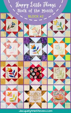 the happy little things block of the month quilt pattern