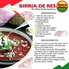 the recipe for this mexican dish is in spanish