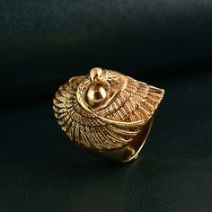 Golden eagle ring, Eagle jewelry, Gold Bird ring, King of sky ring, handmade ring, personalized gift, minimalist ring, statement ring, gifts Metal:- Brass ✦ Our rings are made of high-quality Brass metal and are carefully crafted by hand in our family workshop. The brass metal will develop a nice antique color over time. So, I suggest cleaning it once in a while for getting back to the shiny original color. You can use natural ingredients like lemon or vinegar with water to clean it. Also, apply Adjustable Wing-shaped Jewelry For Gifts, Adjustable Wing-shaped Jewelry Gift, Yellow Gold Jewelry With Unique Design For Gift, Elegant Adjustable Wing-shaped Jewelry, Symbolic Rings With Unique Design For Gift, Engraved Brass Open Ring As Gift, Spiritual Open Ring Jewelry Gift, Spiritual Open Ring Jewelry As Gift, Gift Open Metal Ring Jewelry