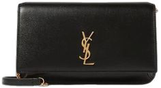 Elegant Travel Wallet With Logo, Uptown Chain Wallet Ysl, Black Wallet On Chain With Gold-tone Logo Plaque, Black Wallet On Chain With Gold-tone Logo, Ysl Envelope Chain Wallet, Ysl Wallet On Chain, Ysl Envelope Chain Wallet Black, Saint Laurent Wallet On Chain, Leather Phone Pouch