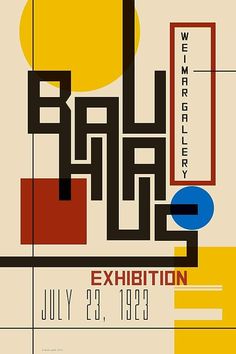 a poster for an exhibition in the early 20th century, with geometric shapes and lines