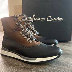 Cuadra Sneakers Franco Cuadra By Cuadra Genuine Bovine/Calf Leather New In Box Laces Air Tiger, Alexander Mcqueen Men Sneakers, Off White Dunks, White Air Force Ones, Jordan 1 Lows, Lacoste Sneakers, White Air Forces, Orange Sneakers, Adidas Shoes Mens