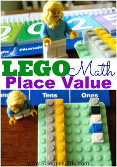 lego math place value game for kids to practice their numbers and build with legos