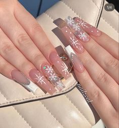 Ombre Long Nails, Long Nails Christmas, Holiday Acrylic Nails, Nails Ombre, December Nails, Long Acrylic Nail Designs, Nails Christmas, Instagram White, Christmas Nails Acrylic