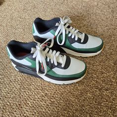 Nike Air Max Bought 2-3 Years Ago Wore 2x Forest Green Colors Rare Color Size 7 Youth Nike Non-slip Sneakers For Outdoor, Green Casual Non-slip Running Shoes, Casual Green Non-slip Sneakers, Forest Green Color, Nike Green, Kids Nike, Forest Green, Air Max, Nike Air Max