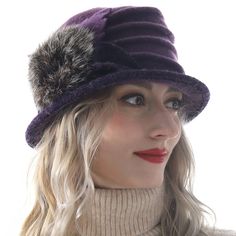 PRICES MAY VARY. GREAT FIT: Materials: 100% Wool, comfortable interior that wicks away moisture and keeps your head cool in high heat. keeps you warm and dry on winter and fall days. Lady Wool Felt Cloche Bucket Winter Hat-Size: Head measurement: 57.5cm, 22.6", Size 7-1/8. One Size Fits Most. DESIGN AND COLORS: This Wool Cloche Bowler decorate Flower, Feather, Bow, Mesh Veil, Elegant and charming designed especially to keep you warm and match all your dressy and laid-back ensembles you will be t Windproof Brimmed Hats For Fall, Fitted Cloche Winter Hat, Winter Fitted Cloche Hat, Fitted Winter Cloche Hat, Fitted Brimmed Winter Bucket Hat, Fitted Brimmed Bucket Hat For Winter, Warm Short Brim Cloche Hat For Winter, Winter Cloche Hat With Short Brim, Fitted Warm Brimmed Hat