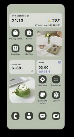 an iphone screen showing the time and date for each phone, with different icons on it