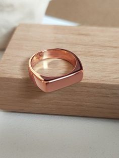 Rose Gold Fashionable Collar  Stainless Steel   Embellished   Fashion Jewelry Single Ring, Gold Bracelet Cuff, Bracelet Cuff, Ring Finger, Signet Ring, Fashion Online Shop, Online Fashion, Men's Clothing, Fashion Beauty