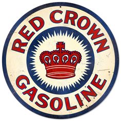 the red crown gasoline logo is shown