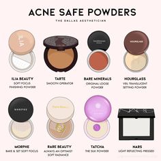 Acne Safe Powder, Acne Safe Blush, Acne Safe Makeup, Safe Makeup, Acne Makeup, Makeup Order, Makeup Artist Tips, Makeup Help, Face Makeup Tips