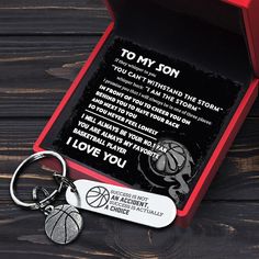 Basketball Keychain - Basketball - To My Son - I Will Always Be Your No.1 Fan - Gkbd16007 Basketball Keychain, Love Message, Led Light Box, Basketball Gifts, To My Son, Love And Basketball, A Basketball, Keepsake Gift, Love Messages