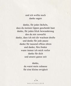 a poem written in german on white paper