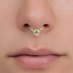 Unique and beautiful septum ring for non pierced nose. Tribal, ethnic, delicate design Material: You can choose the material : Gold plated brass / Sterling Silver / Brass Measures: Thickness: 1 mm - 18 gauge Width - 11 mm - 0.43Inch Length - 12.5 mm - 0.5Inch Diameter:0.23 Inch - 6mm ( The size can be adjusted according to your nose because it's a clip-on) *Nickel-free *Also available in a version for pierced nose. > How to clean brass and silver? Brass and silver oxidize naturally with time Bohemian Gold Nose Rings Nickel Free, Gold Bohemian Nickel-free Nose Ring, Bohemian Gold Nose Rings For Festival, Bohemian Gold Nickel-free Nose Ring, Bohemian Nose Rings For Festivals, Gold Bohemian Nickel-free Septum Ring, Handmade Gold Bohemian Septum Ring, Bohemian Handmade Gold Septum Ring, Handmade Bohemian Gold Septum Ring