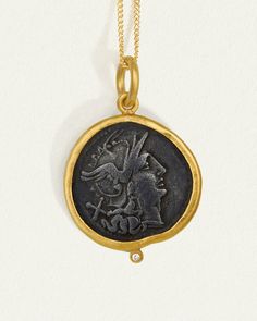 Victory Necklace Diamond Solid Gold Cavalry Charge, Ancient Jewellery, Solid Gold Necklace, Necklace Diamond, Diamond Guide, Solid Gold Jewelry, Diamond Shop, Oxidized Silver, Coin Necklace