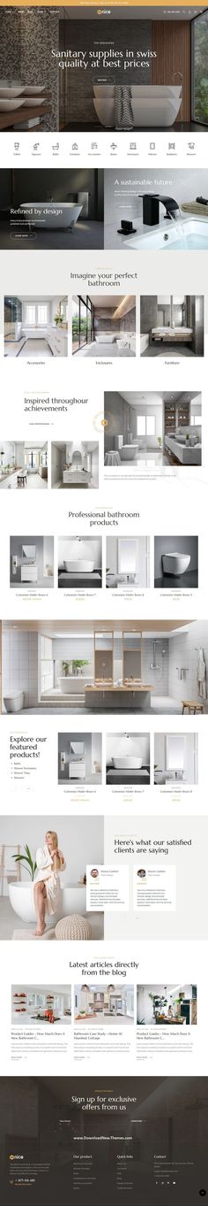 Ap Hnice - Bathroom & Home Decor Shopify Theme Elegant Website Design, Food Web Design, Beautiful Website Design, Website Design Inspiration Layout, Interior Design Website, Homepage Layout, Web App Design, Shop Interiors