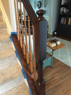 the stairs in this house are made of wood