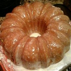 a bundt cake sitting on top of a table