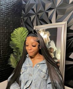 follow @sadirahbhabie for more . High Half Up Half Down, 21st Birthday Hairstyles, Pretty Wig, Cute Weave Hairstyles, Wigs Styles, Diy Hair Wig, Fav Hairstyles, Hair Content, Weave Ponytail Hairstyles