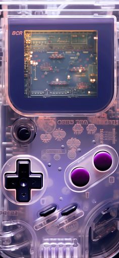 a close up of a game controller in a plastic case with buttons on the front