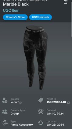 the leggings are designed to look like camouflage