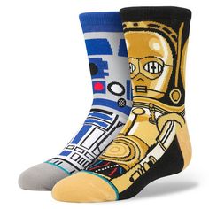 Stance Star Wars C-3PO & R2-D2 Socks C3po And R2d2, Geeky Fashion, Star Wars Droids, Star Wars 2, Star Wars Outfits, Sock Game