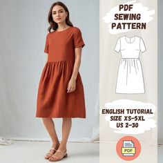 an image of a woman in a dress sewing pattern