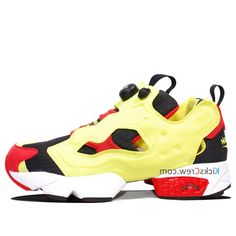 Reebok Insta Pump Fury Citron Marathon Running Shoes/Sneakers Reebok Insta Pump, Instapump Fury, Marathon Running Shoes, Marathon Running, Running Shoes Sneakers, Nike Huarache, Air Jordan Sneaker, Red Yellow, Running Shoes