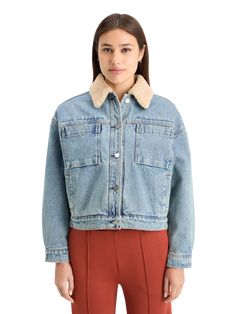 Elevate your denim game with our Sherpa Collar Washed Denim Jacket. This isn't just a jacket; it's a statement. With its cozy sherpa collar and that perfectly worn-in wash, it's the ultimate layer for those looking to mix warmth with rugged charm. 100% Cotton 100% Polyester Wash - 30 Degrees Normal Imported A Jacket, Washed Denim, Denim Wash, Denim Jacket, Collar