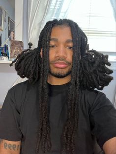 Lanky Men, Mens Dreads, Long Dreads, Black Men Hairstyles, Men Hairstyles, Dread Hairstyles, Dreadlock Hairstyles