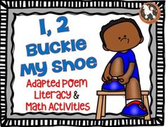 i 2 buckle my shoe adapted poem and math activities for students to practice their reading skills