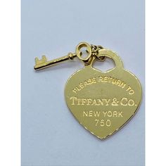 Metal: Yellow Gold Karat: 18k Weight: 6.7 G Condition: Used, But In Great Condition Hallmark: Tiffany & Co. Please See All Picutres, There Is A Scratch Right On Top Of The N. See Last Picutre Tiffany And Co Jewelry, Jewelry Tiffany, Return To Tiffany, Tiffany Co Jewelry, Tiffany Heart, Tiffany & Co., Heart Pendant, Womens Jewelry Necklace, Hallmark