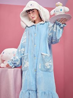 Material: polyester Hoodie Ears, Kawaii Pajamas, My Melody Cinnamoroll, Melody Cinnamoroll, Dog Pajamas, Nightgowns, My Melody, Ladies Tops Fashion, Pajamas Women