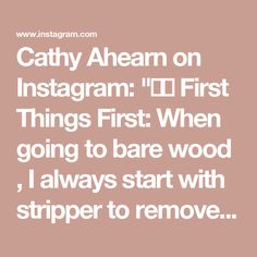 Cathy Ahearn on Instagram: "🎨✨ First Things First: 
When going to bare wood , I always start with stripper to remove most of the old finish. This protects the wood and saves time, and prevents damage—especially on delicate veneers! 🛡️

✨Then apply THE GOLDEN RULE OF SANDING: Don’t Skip More Than One Grit or you’ll end up with scratches that won’t sand out! 🪵

Skipping grits when sanding can lead to uneven surfaces because each grit refines the wood gradually. Here’s why it matters:
	* Each grit removes scratches from the previous one, preventing visible imperfections.
	*Using consecutive grits reduces effort and prevents excessive wear on finer grits.
	*Skipping grits can leave micro-scratches that show after staining or finishing.
	* You want Surface Uniformity: Consistent sanding ensu